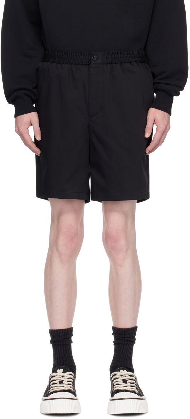 Shortsit AMI Paris Elasticized Waist Shorts Musta | HSO303.CO0009