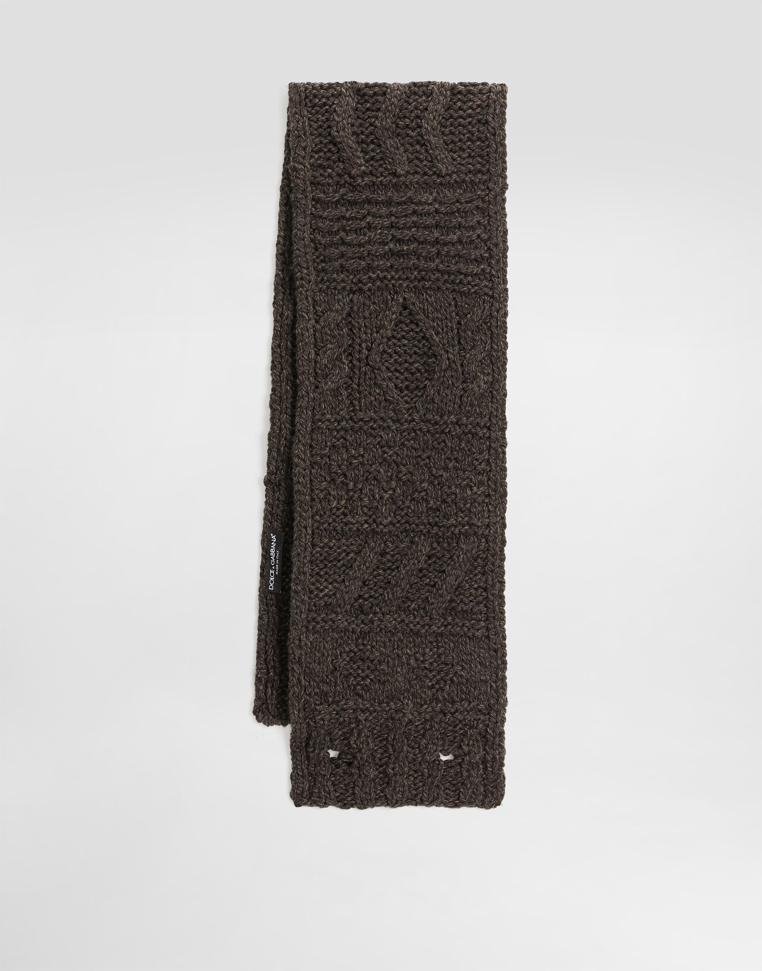 Huivi Dolce & Gabbana Dolce & Gabbana Knitted Wool Scarf Ruskea | GX31KTJDVD8M9499, 1