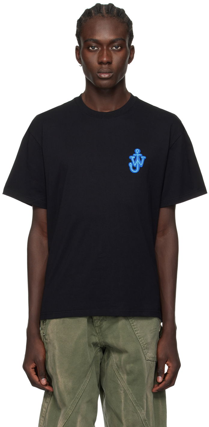T-paita JW Anderson Black Anchor Patch T-Shirt Musta | JT0061-PG0772