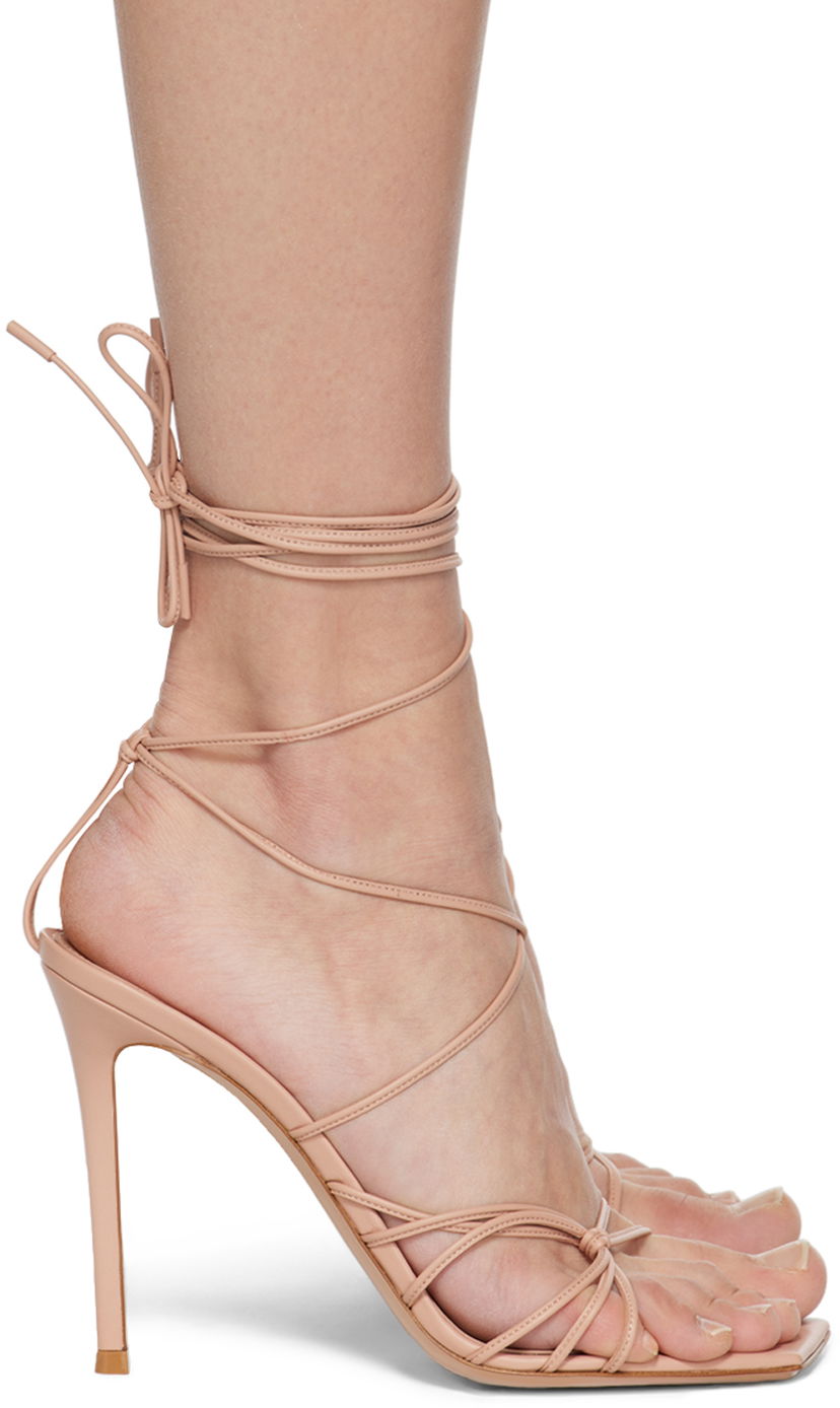 Tennarit ja kengät Gianvito Rossi Gianvito Rossi Sylvie Lace-Up Heeled Sandals Beige | G32016.15RIC.NAP