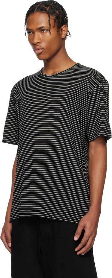 T-paita LEMAIRE LEMAIRE Striped Short Sleeve T-Shirt Musta | TO1385 LJ1033, 3