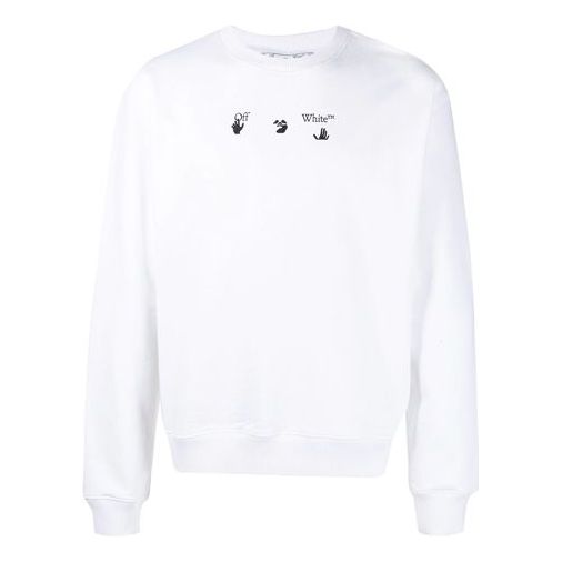 Villapaita Off-White Off-White FW21 Arrows Loose Fit Sweatshirt Valkoinen | OMBA054F21FLE0130145