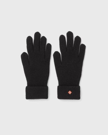 Käsineet Casablanca Ribbed Knit Gloves Musta | A-AW25-ACC-271-05, 0
