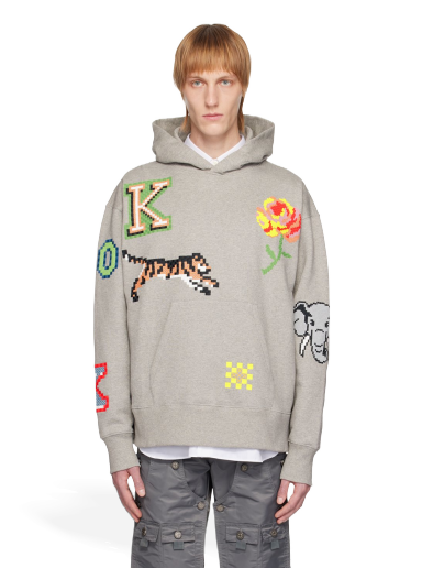 Huppari KENZO Pixels Hoodie Harmaa | FD55SW4674ME