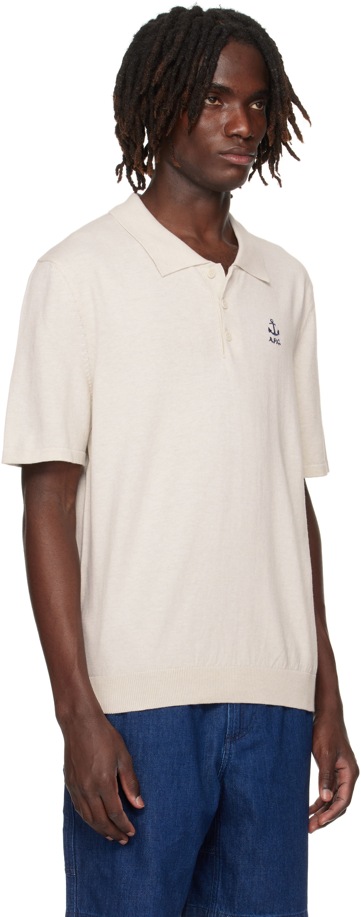 Poolopaita A.P.C. A.P.C. Octave Knit Polo Beige | COGDK-H23415, 1