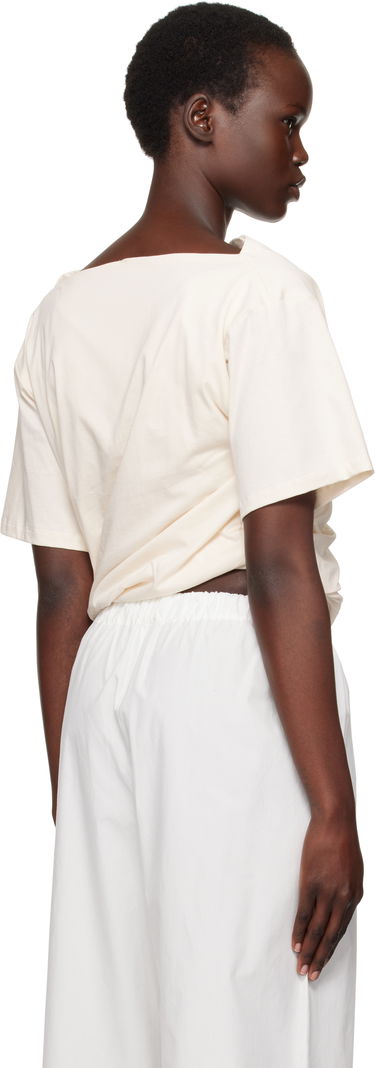 T-paita Baserange Baserange Turn Twist Front T-Shirt Beige | TOTUS-RC-SP25, 2