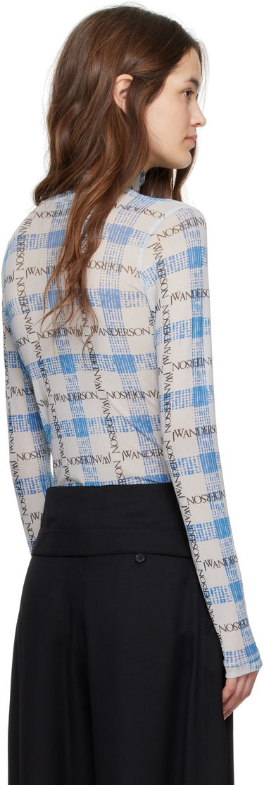 T-paitoja ja toppeja JW Anderson JW Anderson Semi-Sheer Logo Turtleneck Top Valkoinen | JO0224-PG1721, 2