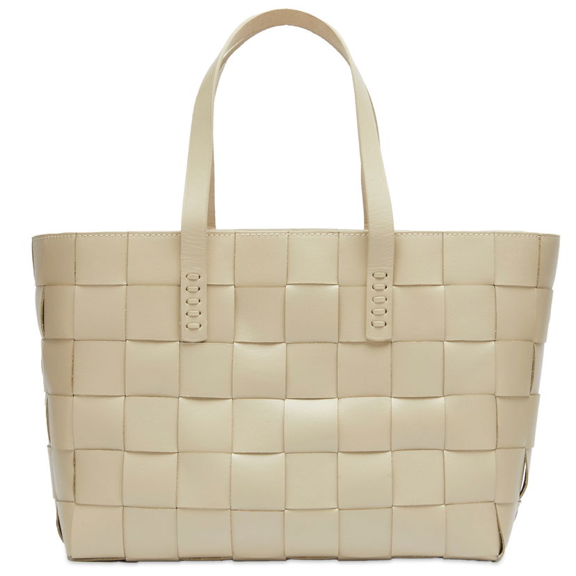 Kangaskassi Dragon Diffusion Woven Leather Tote Bag Beige | 8151-PEARL