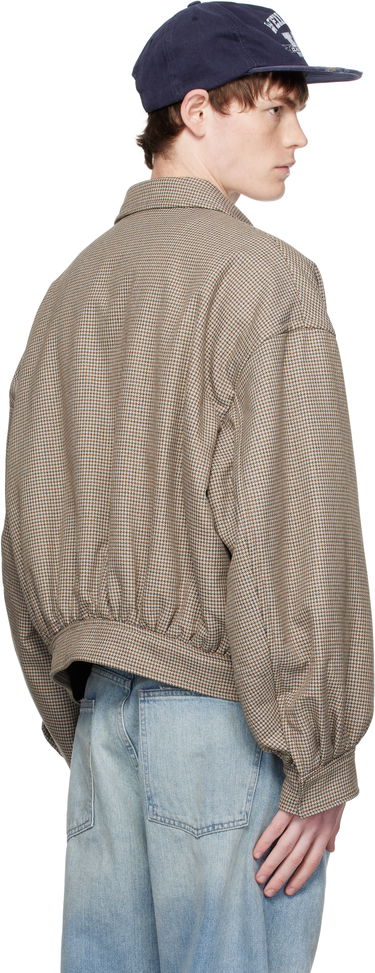 Bomber-takki We11done We11done Checkered Bomber Jacket Ruskea | WD-JK2-25-013-M-BG, 2