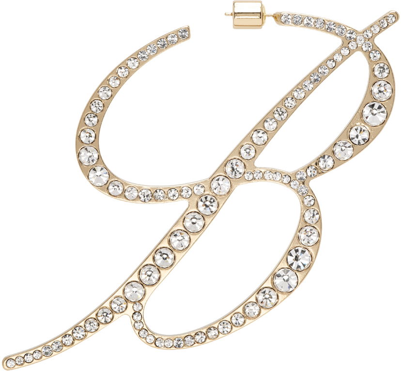 Korvakorut Blumarine Crystal-Embellished "B" Monogram Single Earring Metallinen | P444W062A