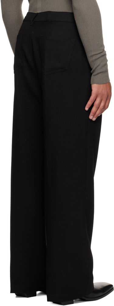 Housut Rick Owens Concordians Geth Wide-leg Twill Trousers Musta | RU02E1333 WD, 2