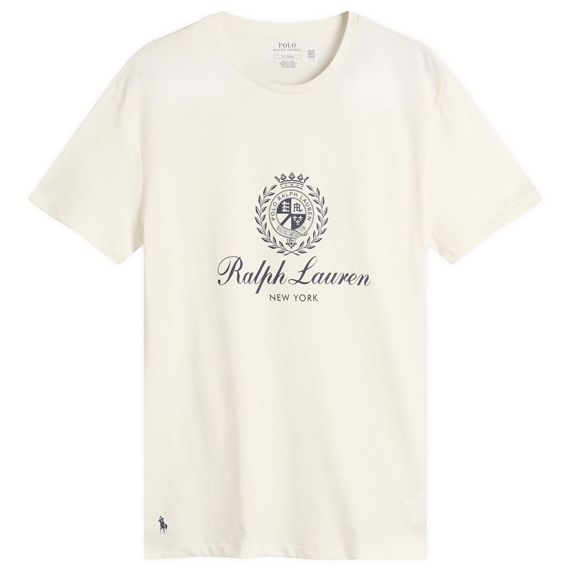 T-paita Polo by Ralph Lauren Ralph Lauren Crest Logo T-Shirt, Size Large Beige | 710978032-WHT