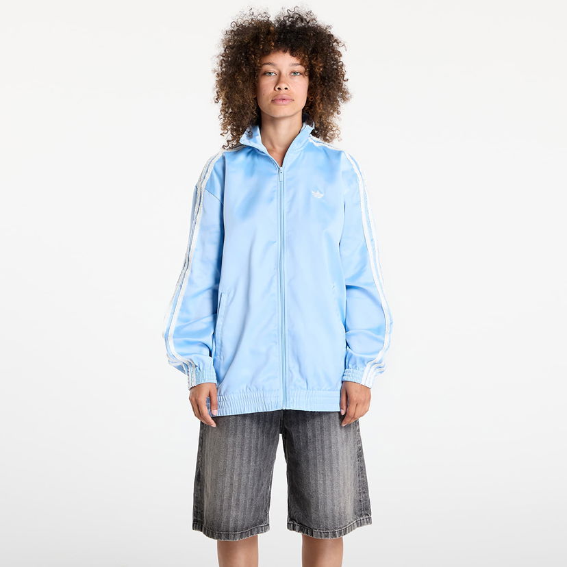 Takki adidas Originals adidas Originals Satin Firebird Ruffle Track Jacket Sininen | KC8811