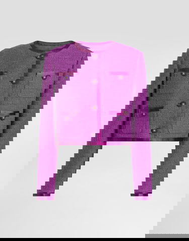 Takki Dolce & Gabbana Dolce & Gabbana Rachel Tweed Single-Breasted Jacket Violetti | F27GOTFMTACF0571, 0