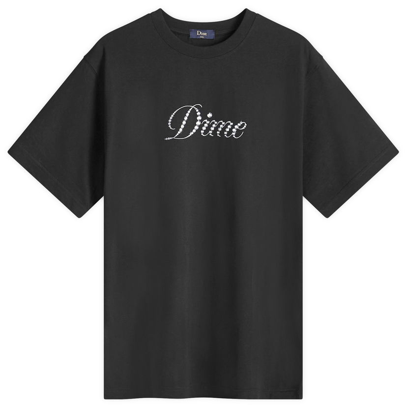 T-paita Dime Icy Cursive T-Shirt Musta | DIMESU2434BLK