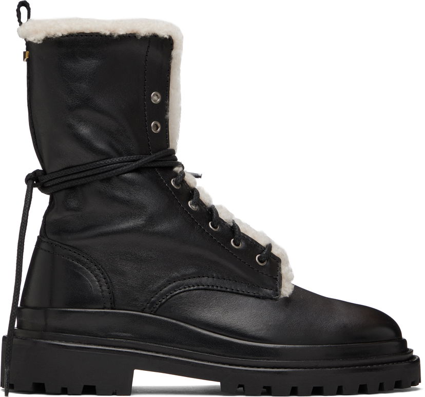 Vaatteet ISABEL MARANT Isabel Marant Ghiso Shearling-Lined Leather Boots Musta | 24HBO0090FB-B4A07S