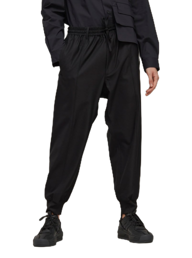Verryttelyhousut Y-3 3-Stripes Refined Wool Cuffed Pants Musta | IB0387
