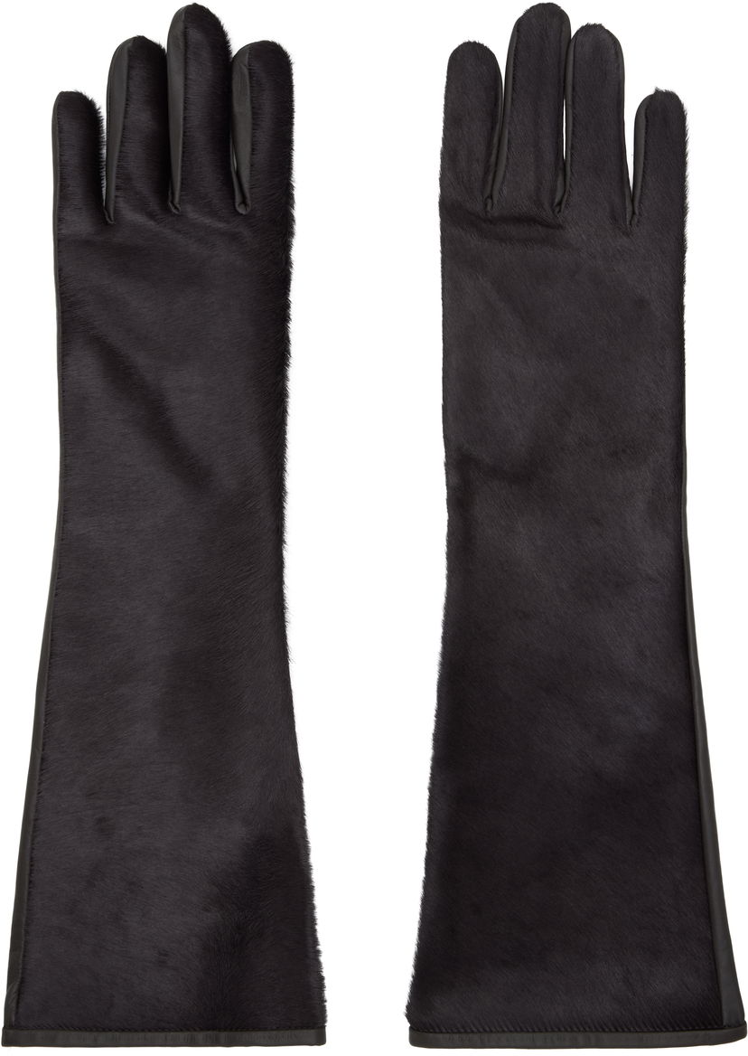 Käsineet Loulou de Saison Loulou de Saison Edna Calfskin Gloves Musta | EDNA