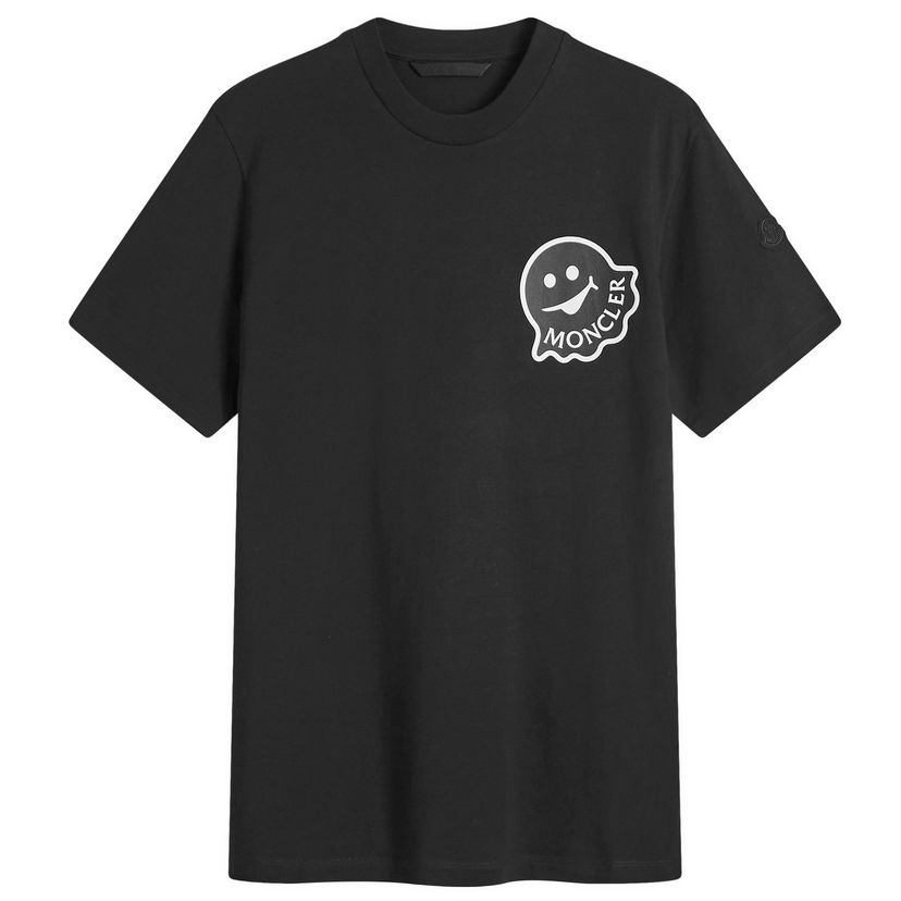 T-paita Moncler Moncler Cotton Jersey Ghost Logo T-Shirt, Size Large Musta | 8C000-18-89AJS-998