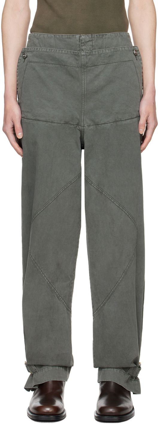 Housut Dion Lee Shell Trousers Harmaa | C2175PS24