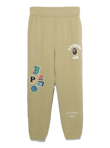 Verryttelyhousut BAPE Multi Fonts Sweatpants Beige | 1I30-152-001