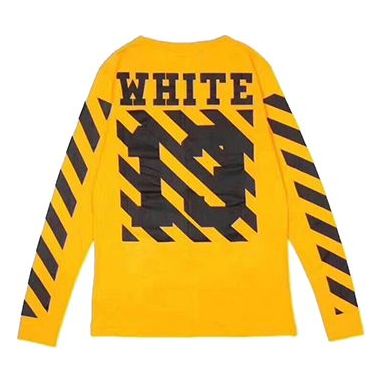 T-paita Off-White VIRGIL OW 13 Alphabet Stripe Long Sleeve T-Shirt Keltainen | AU2001-03-04