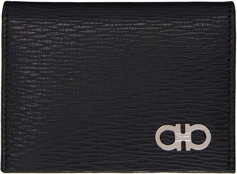 Lompakko FERRAGAMO Salvatore Ferragamo Gancini Card Holder Musta | 685948