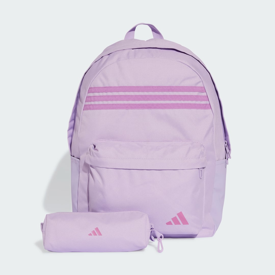Reppu adidas Performance 3-Stripes Backpack with Pencil Case Violetti | JZ3322, 0