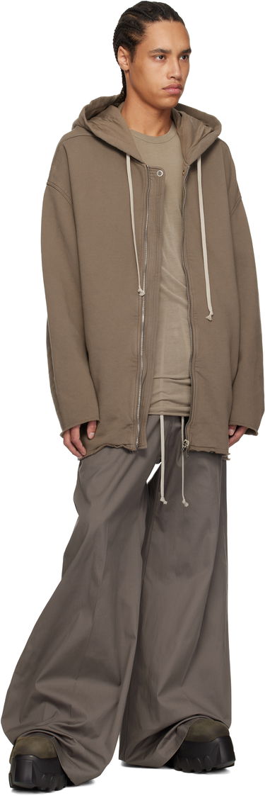Huppari Rick Owens Rick Owens DRKSHDW Hollywood Peter Zip-Up Hoodie Ruskea | DU01E3289 F, 3