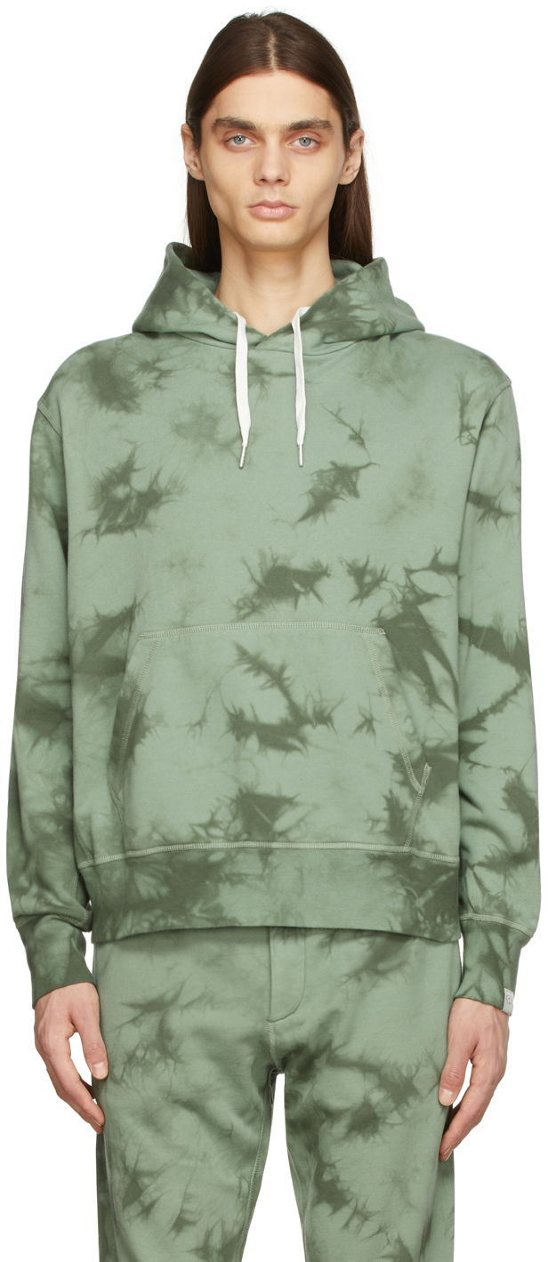 Huppari rag & bone Tie-Dye Terry Hoodie by Vihreä | MBC22ST020P120
