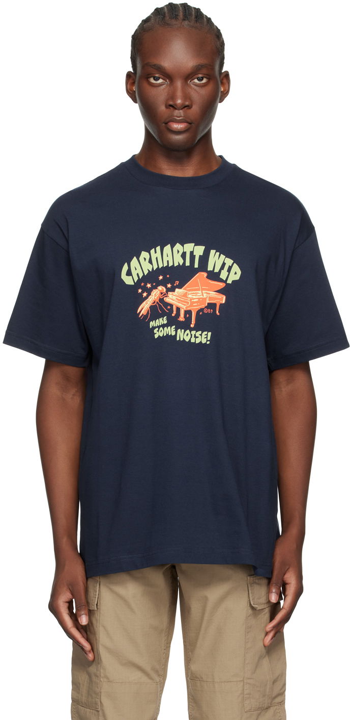 T-paita Carhartt WIP Graphic Print Cotton T-Shirt Tummansininen | I033666