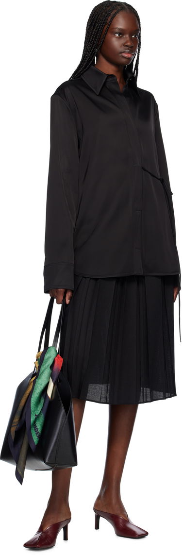 Hame Jil Sander Jil Sander Pleated Midi Skirt Musta | J02MA0256_J40217, 3