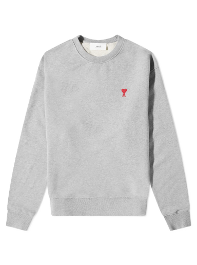 Huppari AMI Small Heart Crewneck Sweatshirt Harmaa | BFUSW001-730-055