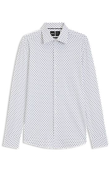 Paita BOSS Men's Slim Fit Performance-Stretch Shirt Valkoinen | 50545310