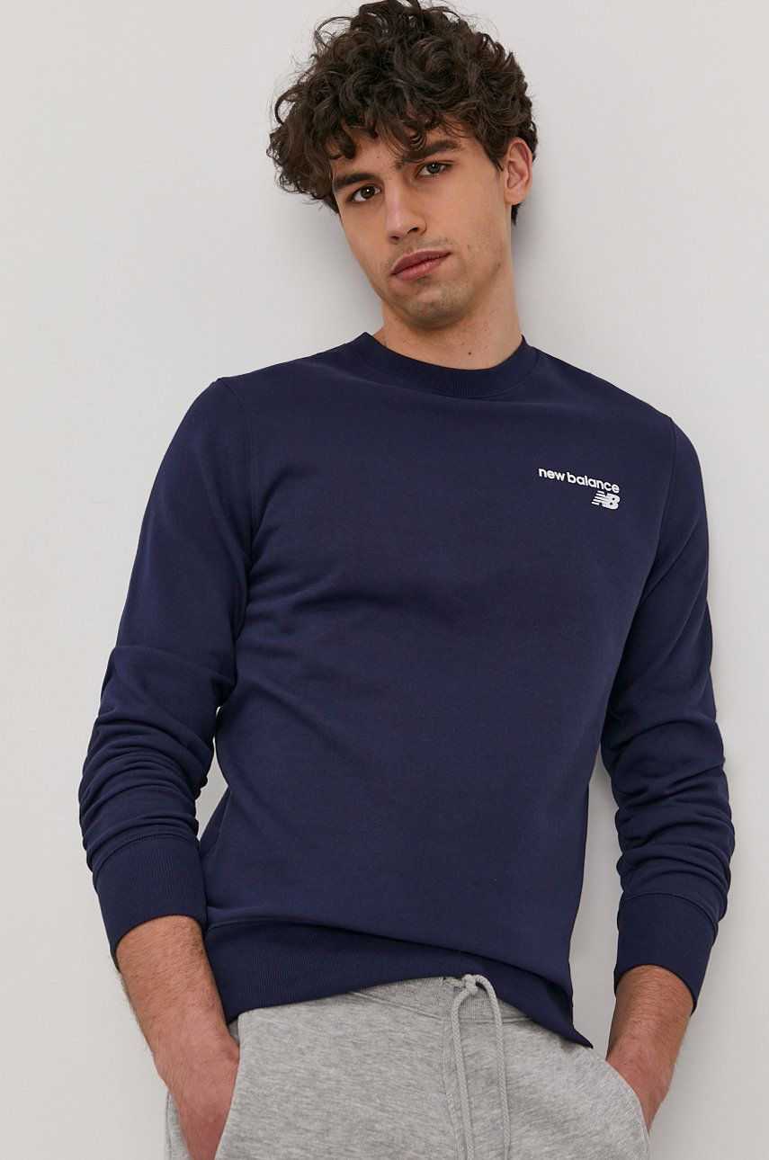 Huppari New Balance Crewneck Sweatshirt Tummansininen | MT03911PGM, 0