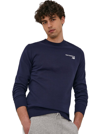 Huppari New Balance Crewneck Sweatshirt Tummansininen | MT03911PGM