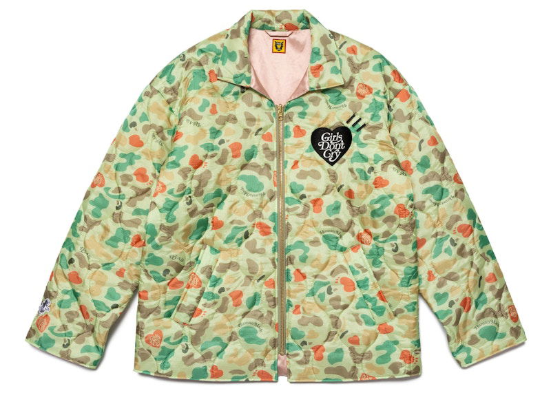 Bomber-takki Human Made Girls Don't Cry Heart Camo Print Jacket Vihreä | XX25JK004