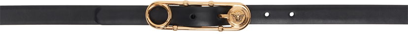 Vyöt Versace Versace Safety Pin Leather Belt Musta | 1004792_DV3T_1B00V