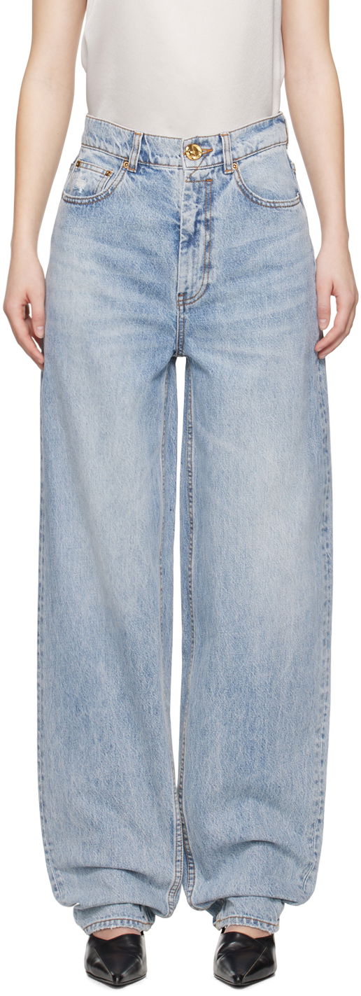 Jeans ZIMMERMANN Zimmermann Natura Oversize Barrel Jeans Sininen | 9212PS241