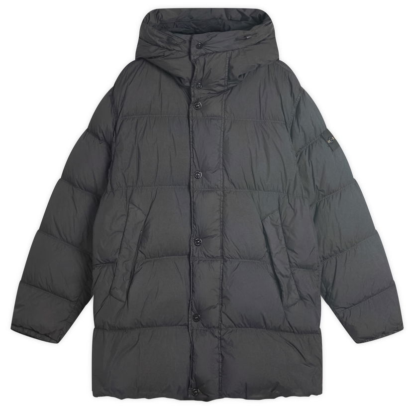 Parka Stone Island Crinkle Reps Nylon Down Parka Jacket, Size Large Musta | K2S154100012-V0029