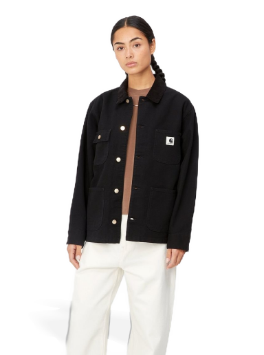 Takit Carhartt WIP OG Michigan Coat "Black rinsed" Musta | I031570_00E_02