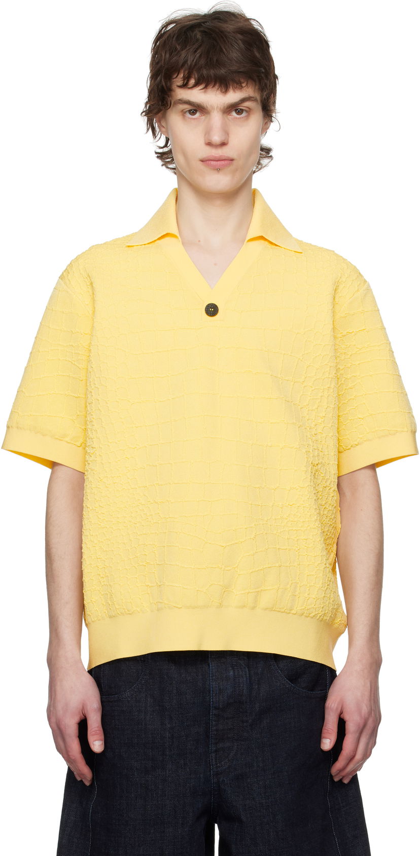 Villapaita Jacquemus Jacquemus La Croisière 'The Scala' Polo Keltainen | 25E255KN527-2429