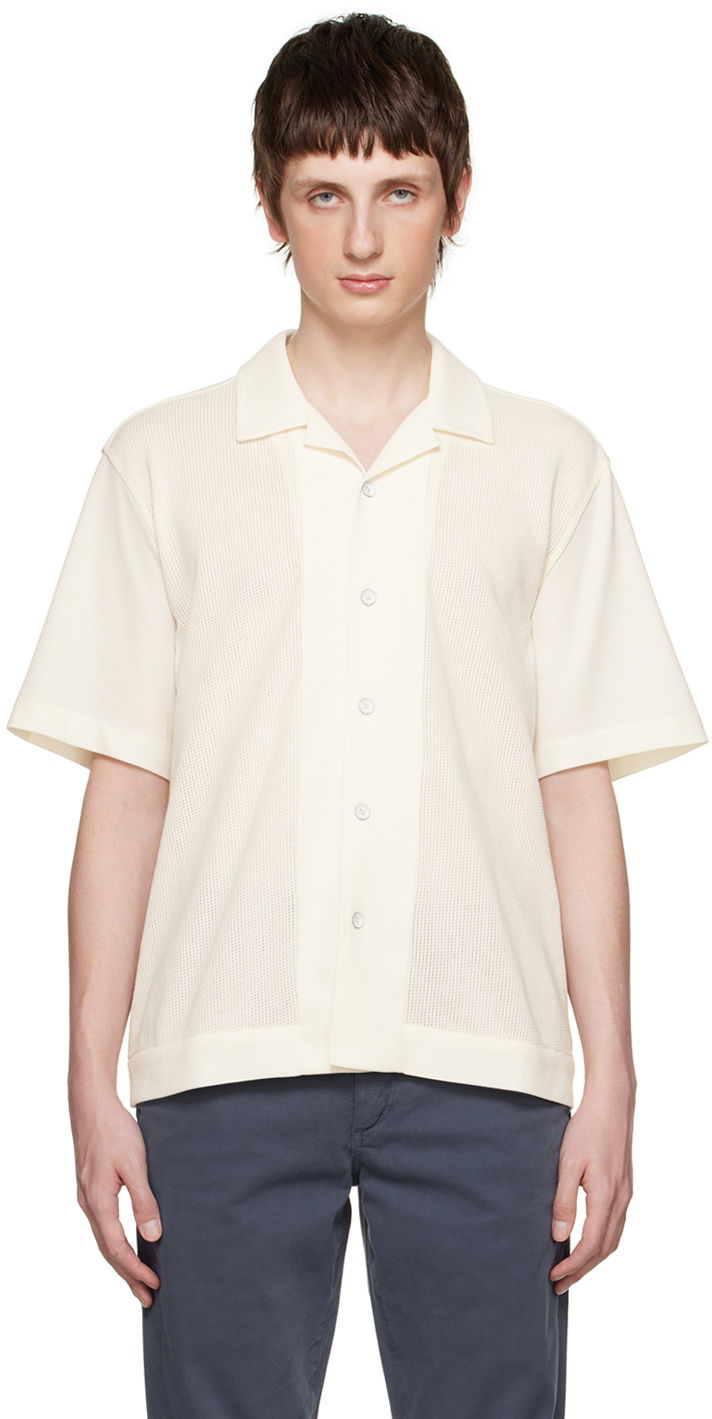 Paita rag & bone Rag & Bone Avery Knitted Shirt Valkoinen | MBC23PT003MS03