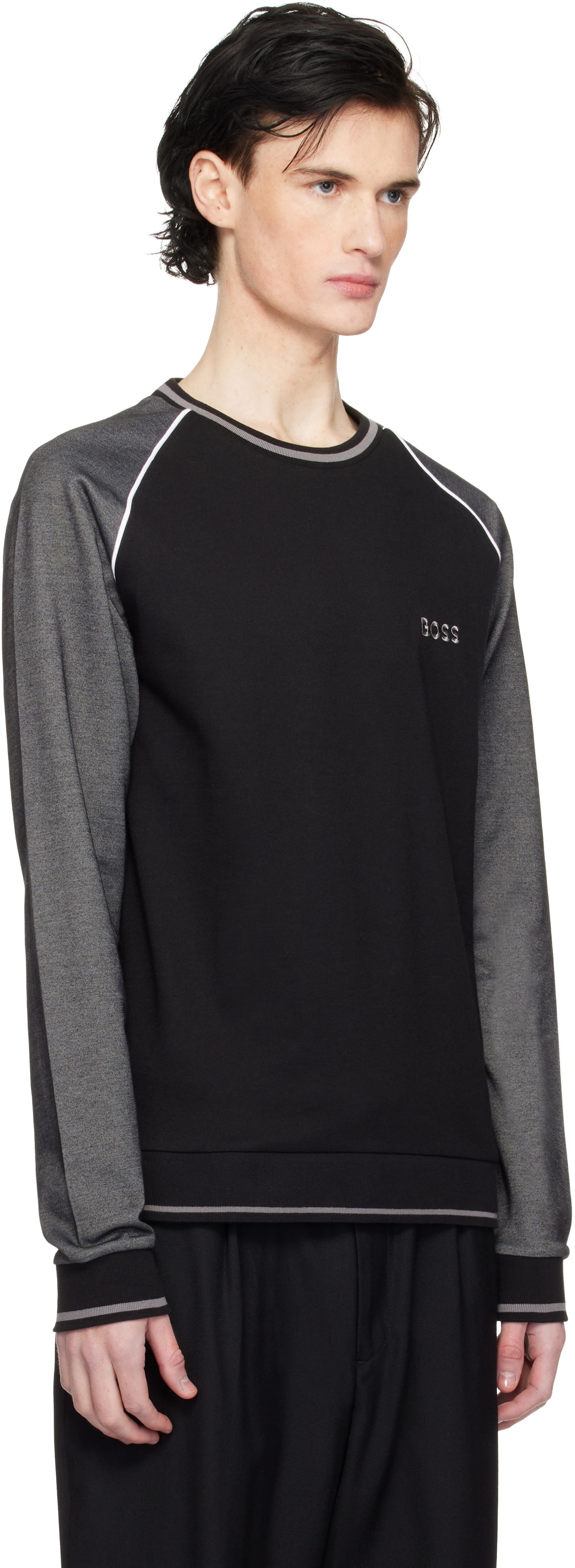 Huppari BOSS Raglan Sleeve Sweatshirt Musta | 50535836, 1