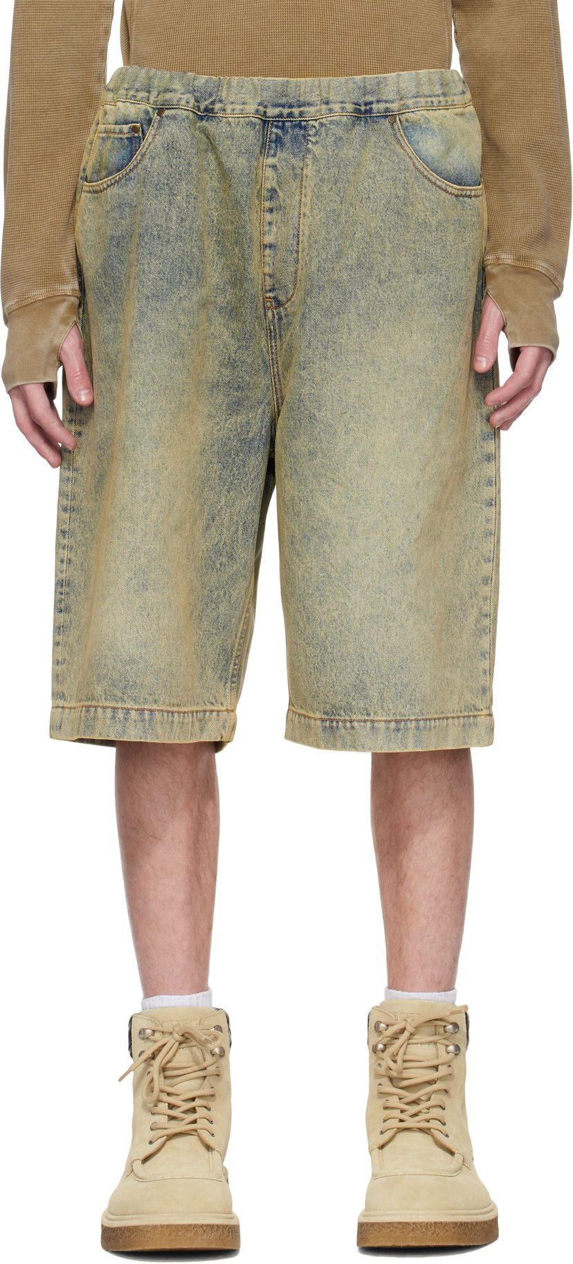 Shortsit Entire Studios Entire Studios Spar Denim Shorts Keltainen | ESU-S25-11008-SW