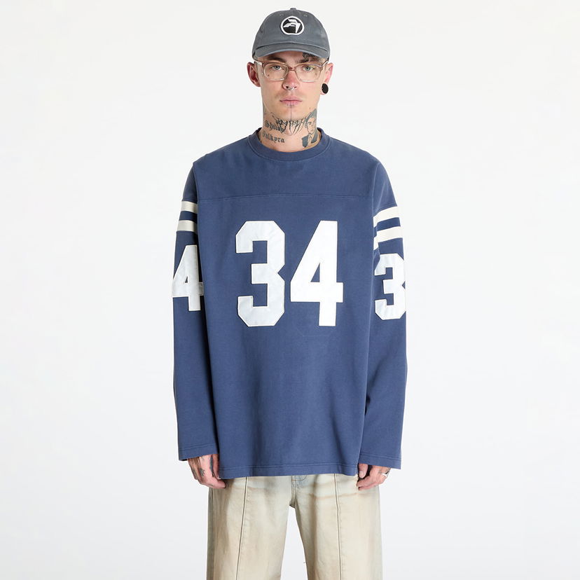 T-paita Ambush Football L-S T-Shirt UNISEX Insignia Blue/ Tofu Sininen | BMAB004F24JER0014531