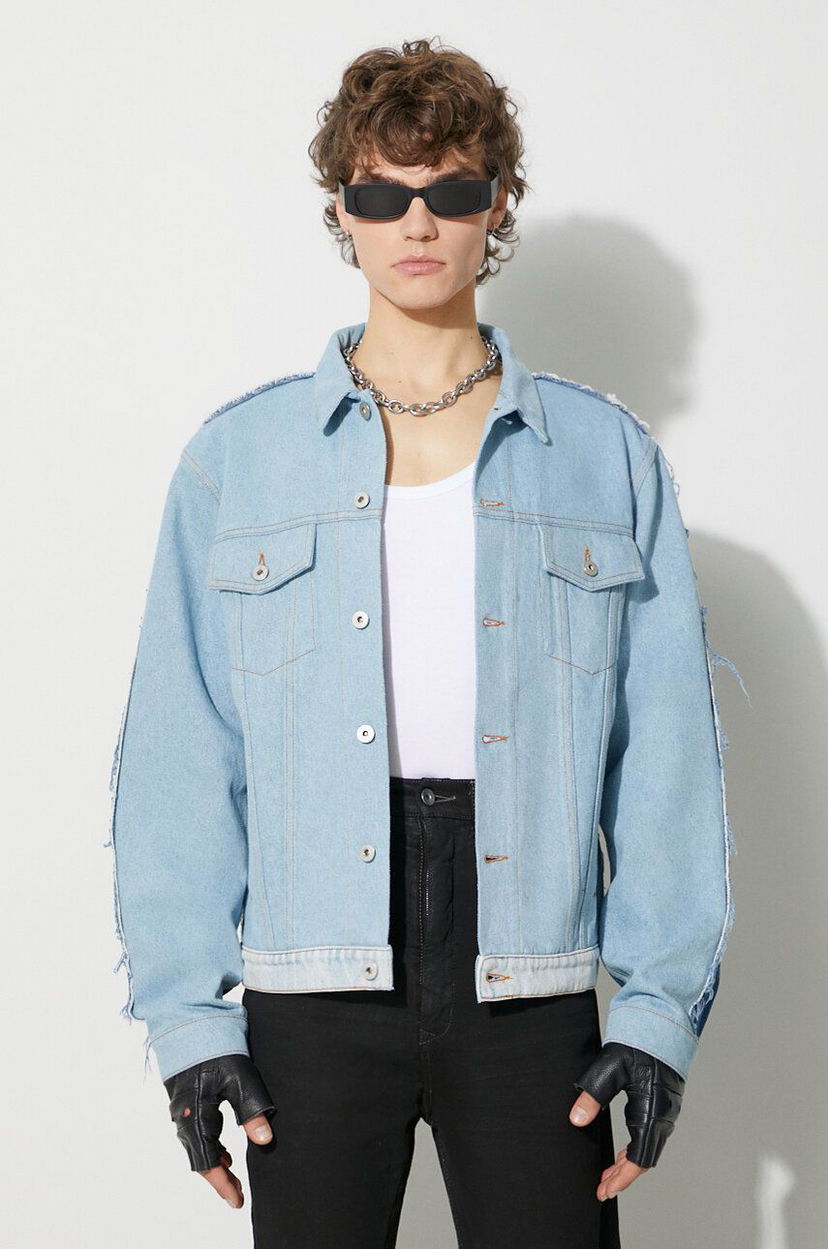 Bomber-takki HERON PRESTON Denim Jacket Sininen | HMYE013F23DEN0014500