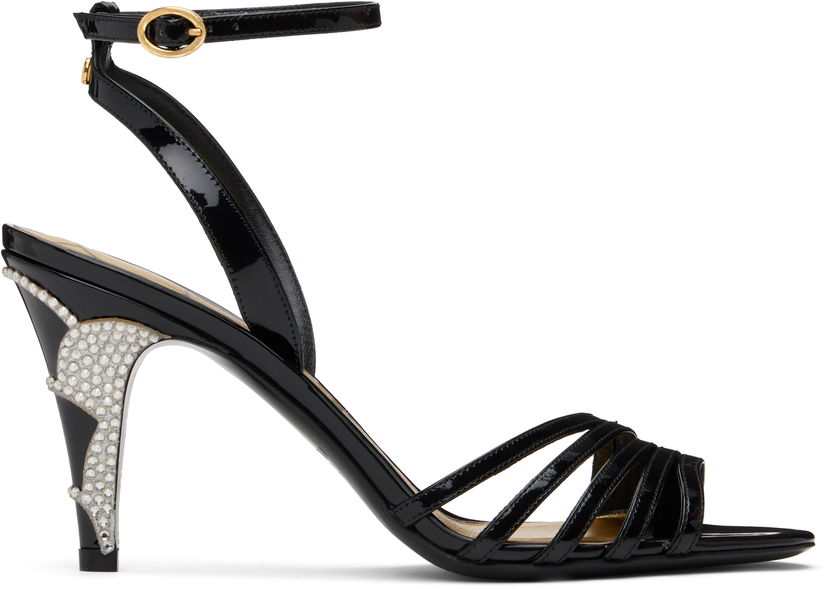 Asusteet Valentino Valentino Garavani Ladycrush Patent Leather Heeled Sandals Musta | 6W2S0LD3SWK