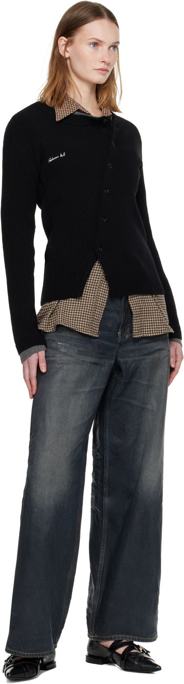 Villapaita Andersson Bell Button Slim Knit Cardigan Musta | atb1383w, 3