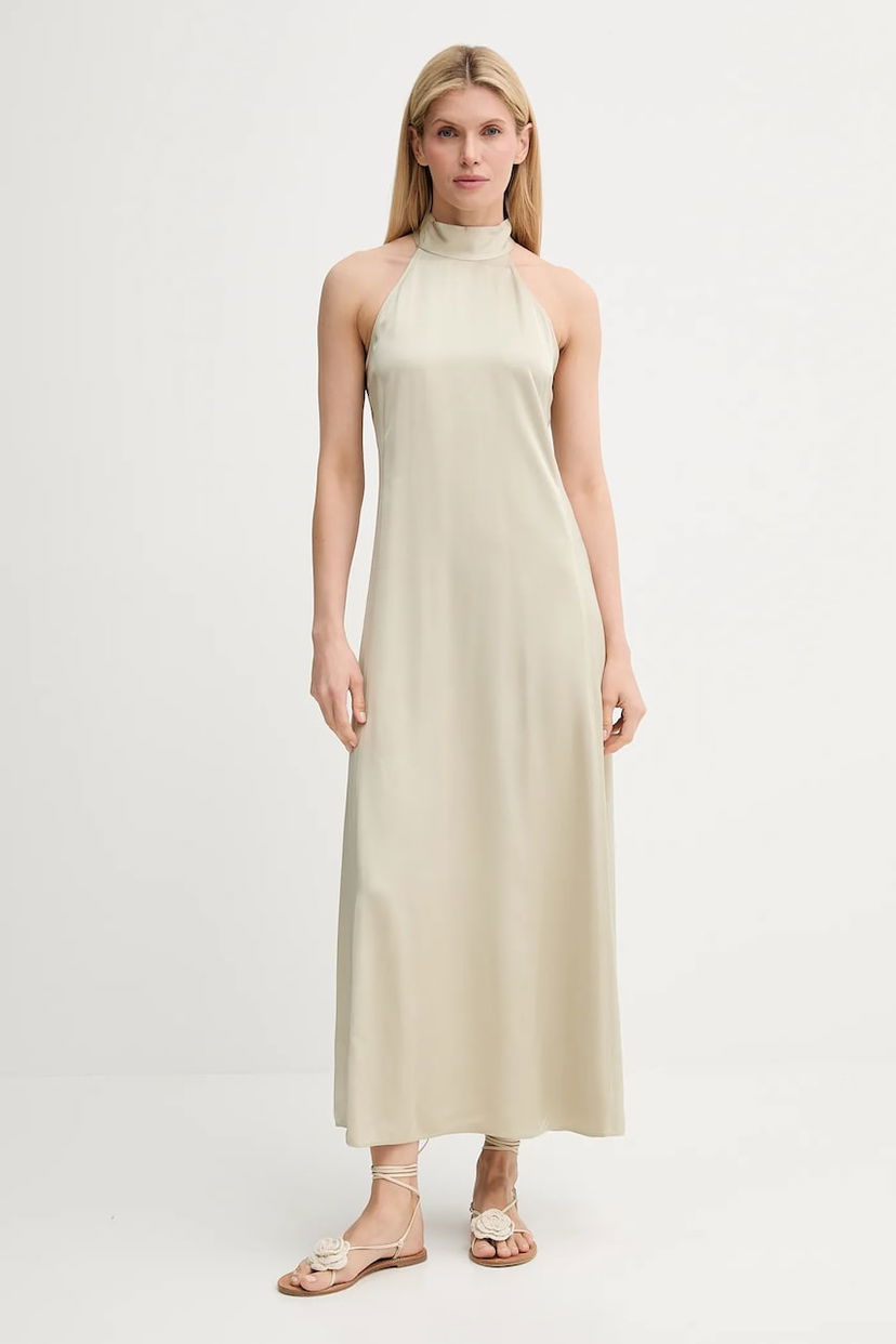Mekko Samsoe Samsoe Samsoe Samsoe SANETTLE Maxi Halter Dress Beige | F25200104